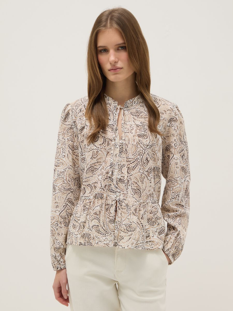 Multicolour pure cotton regular fit shirt with pattern_0