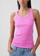 Ribbed stretch cotton tank top_3