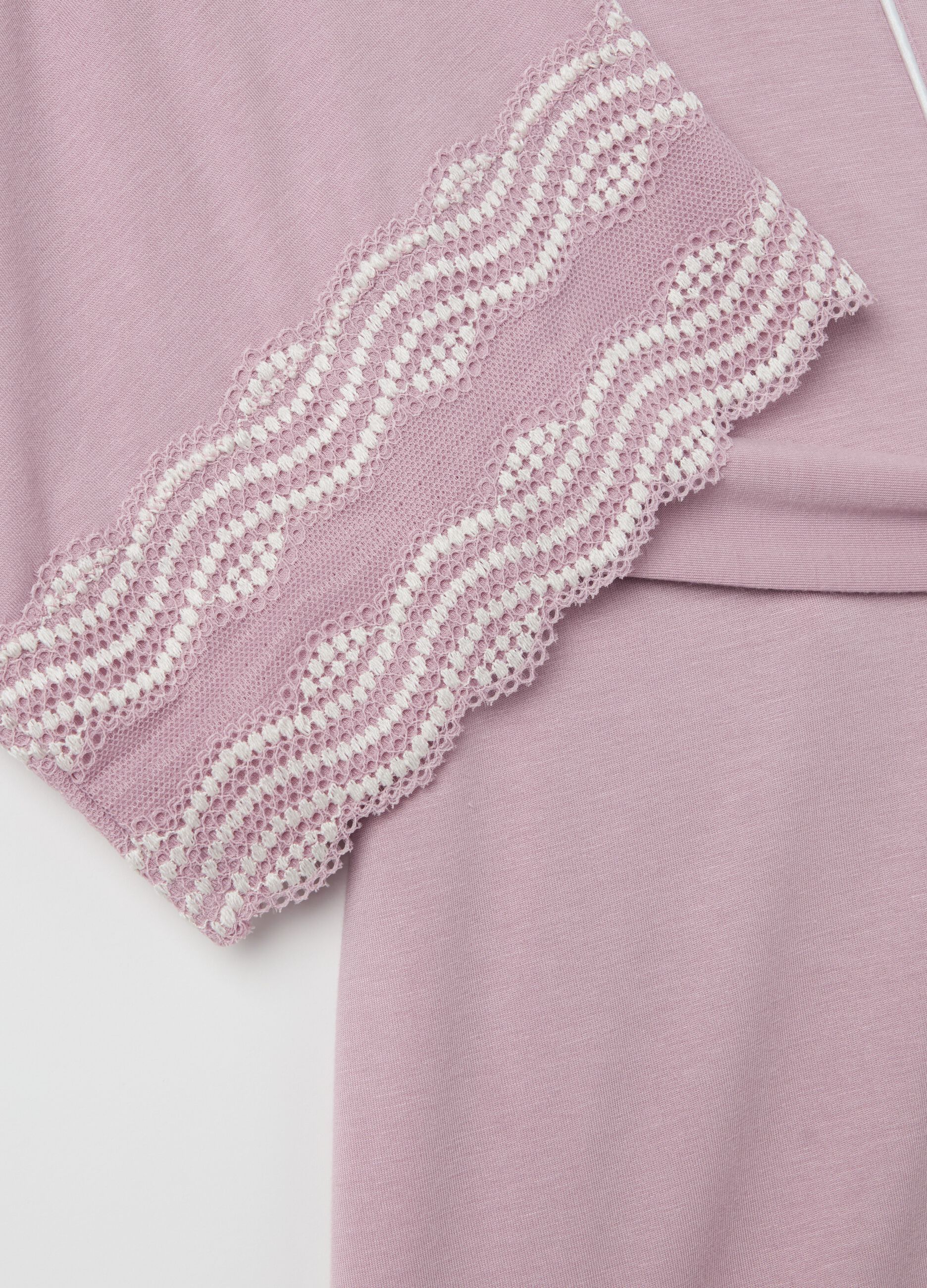 Modal robe with contrasting details
