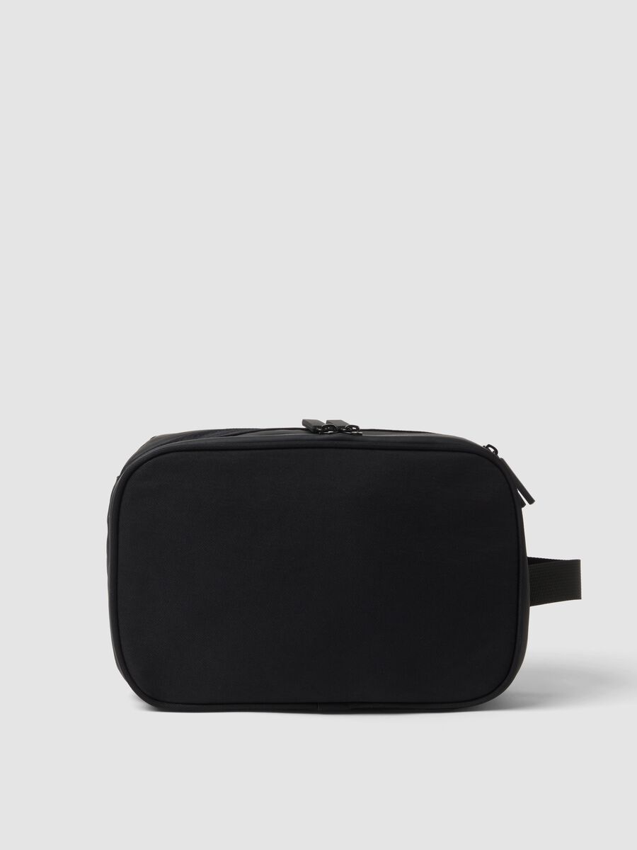 Beauty case nero con doppia zip_1