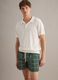 Green patterned swim shorts with elasticated waist_0