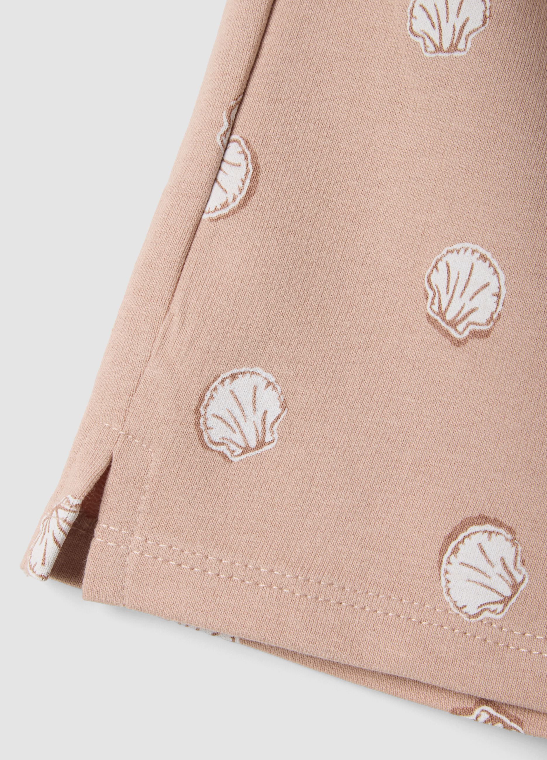 Girls&rsquo; pink pure cotton polka dot shorts