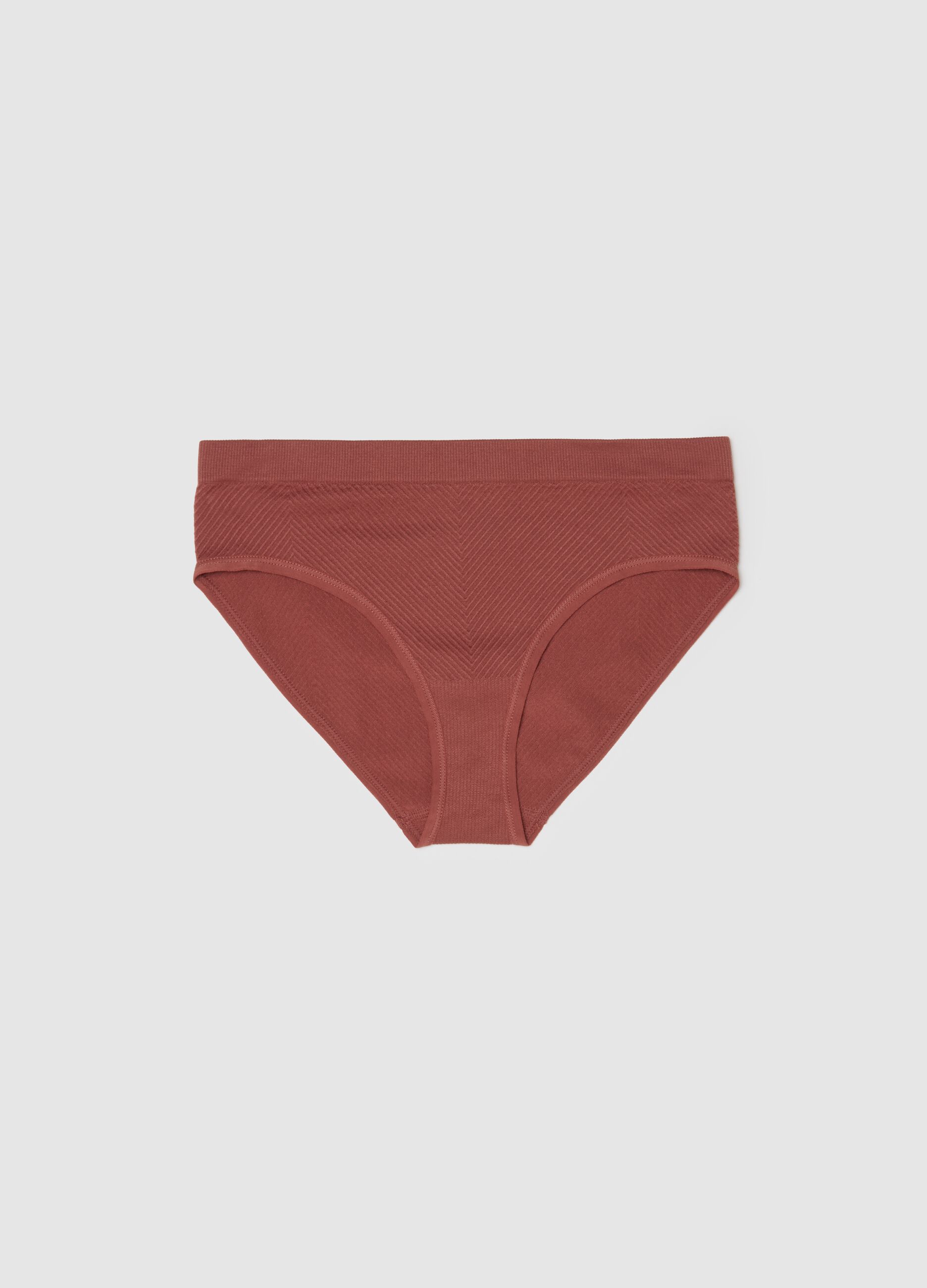 Brown Stretch Fabric Underwear