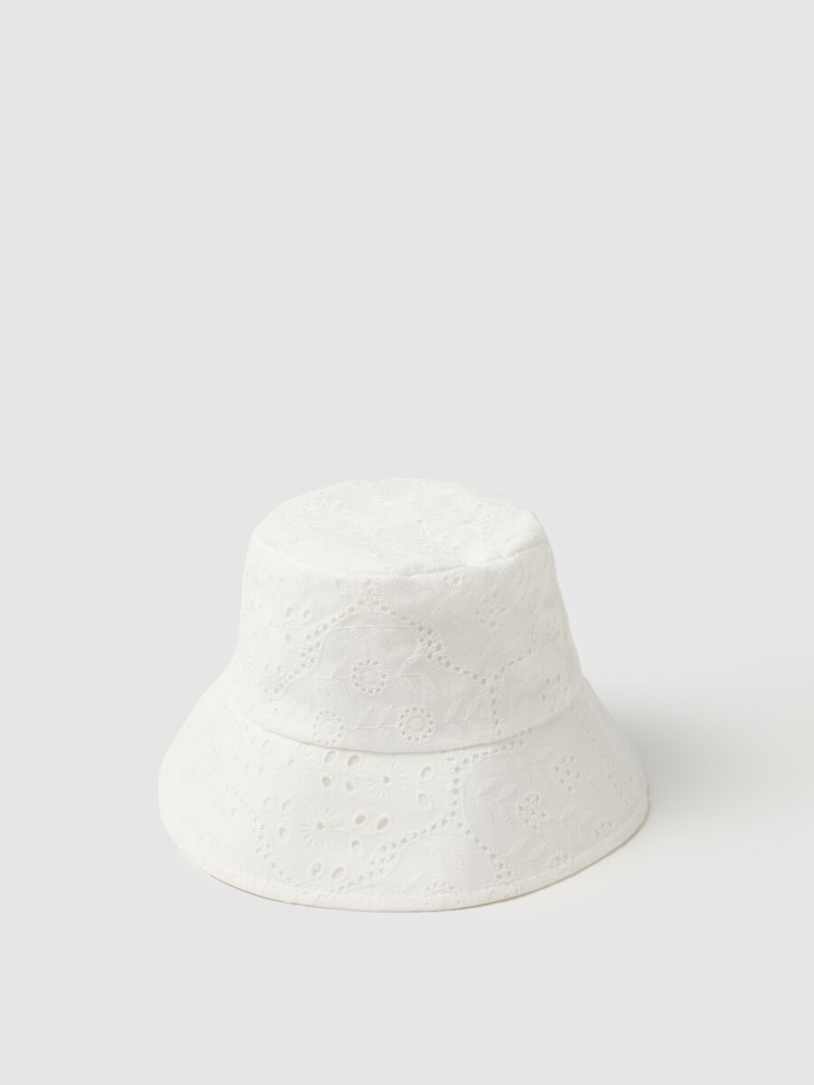 Women's White Pure Cotton Hat_1