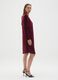 Burgundy Stretch Velvet Maternity Dress_1