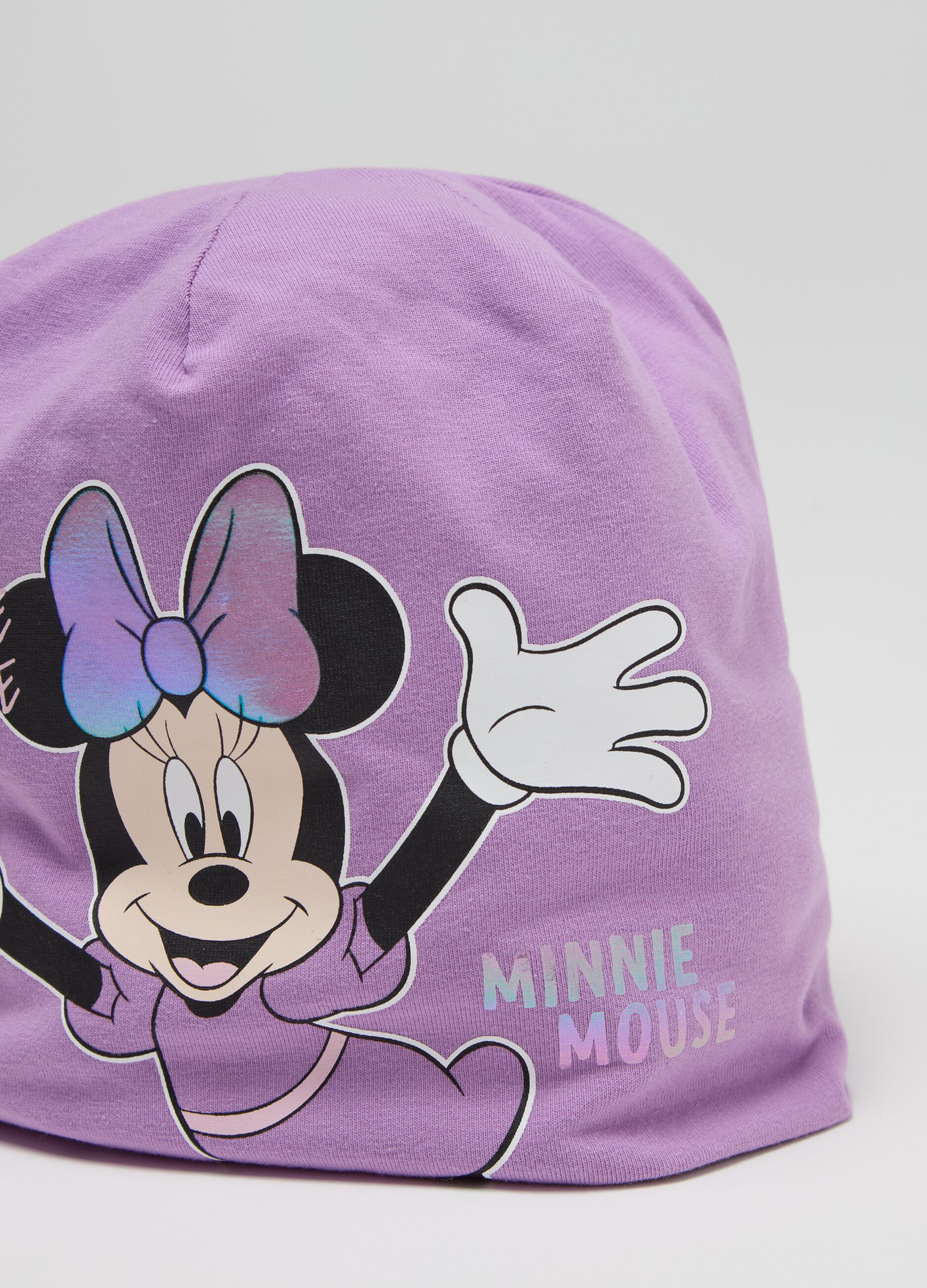Jersey hat with Minnie Mouse print