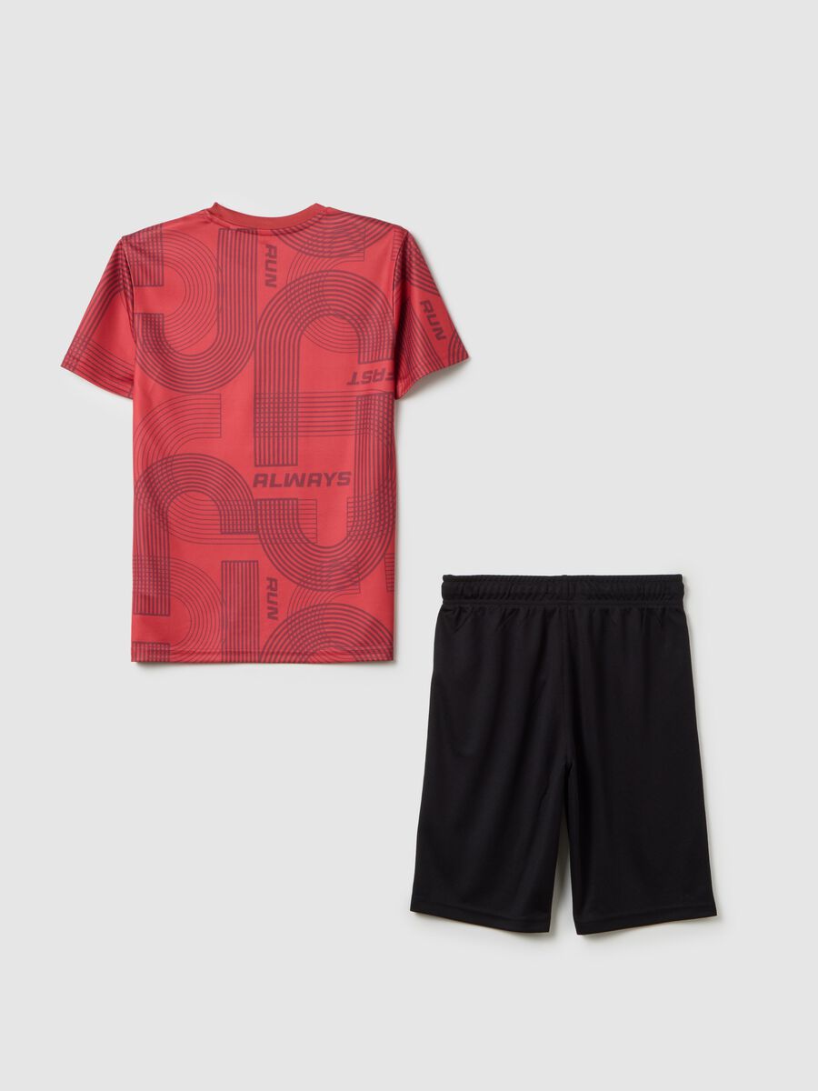 Completo sportivo da ragazzo in rosso regular fit_1