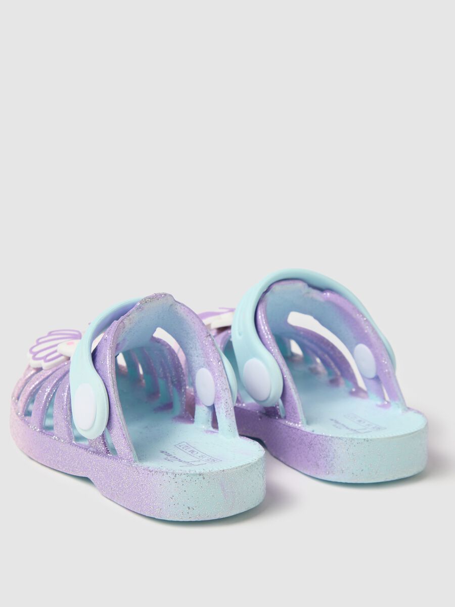 Multicolour EVA girl sandals with glitter and marine motifs_2