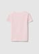 Pink pure cotton regular fit printed t-shirt for girls_1