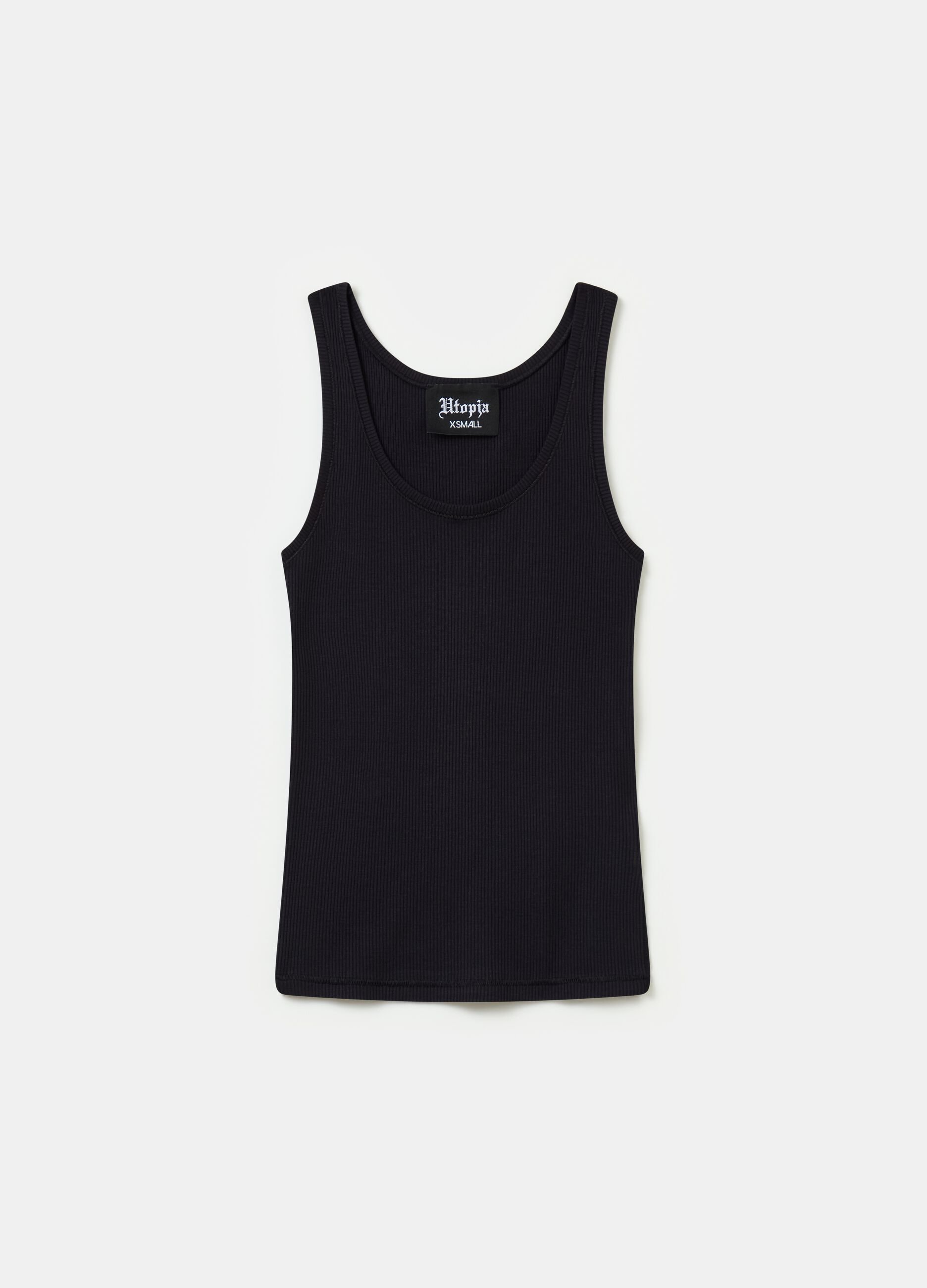 Ribbed Tank Top Black