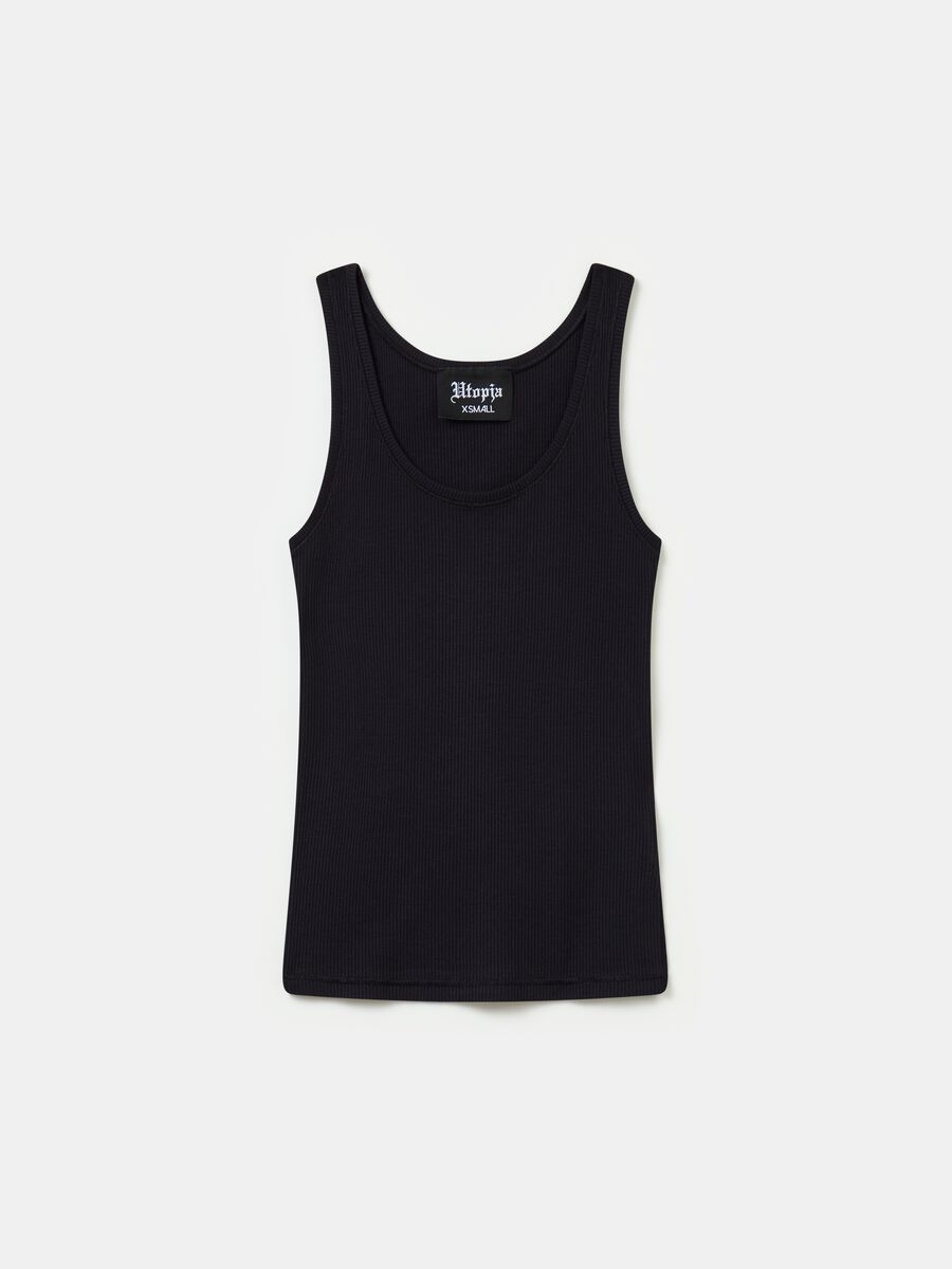 Ribbed Tank Top Black_4