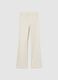 Girls' white stretch cotton flare treggings_1
