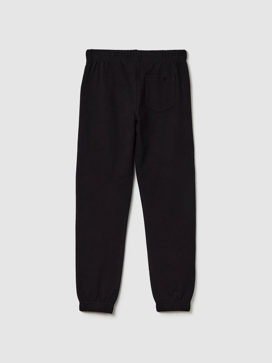 Joggers con coulisse e stampa "Fire"_4