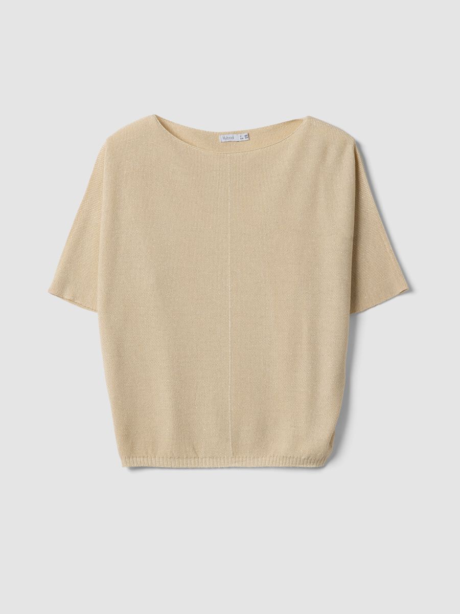 T-shirt beige in misto viscosa regular fit_0