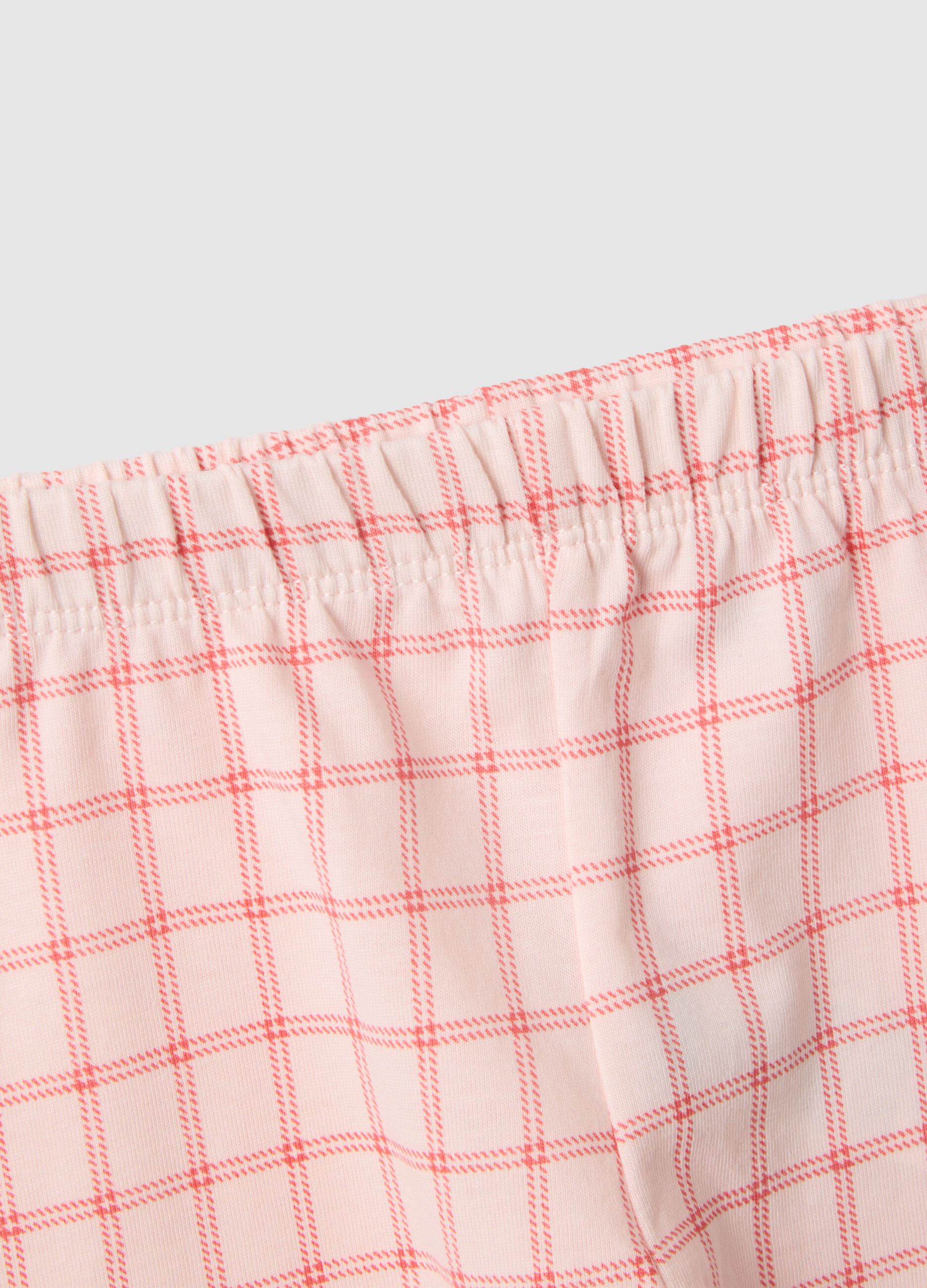 Baby girls&rsquo; pink pure cotton pyjamas with teddy bear print, regular fit