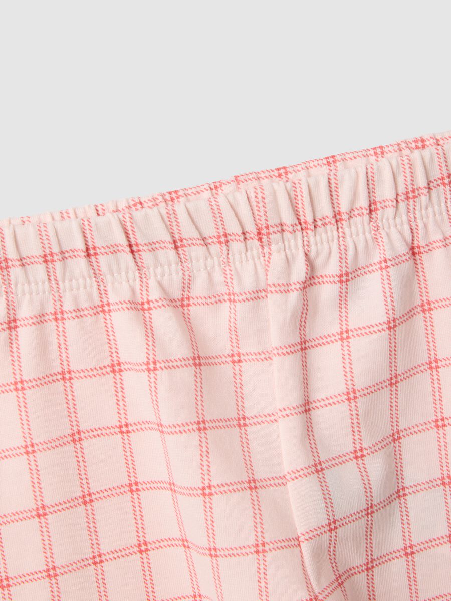 Pigiama rosa in puro cotone da neonata con stampa orsetto regular fit_3