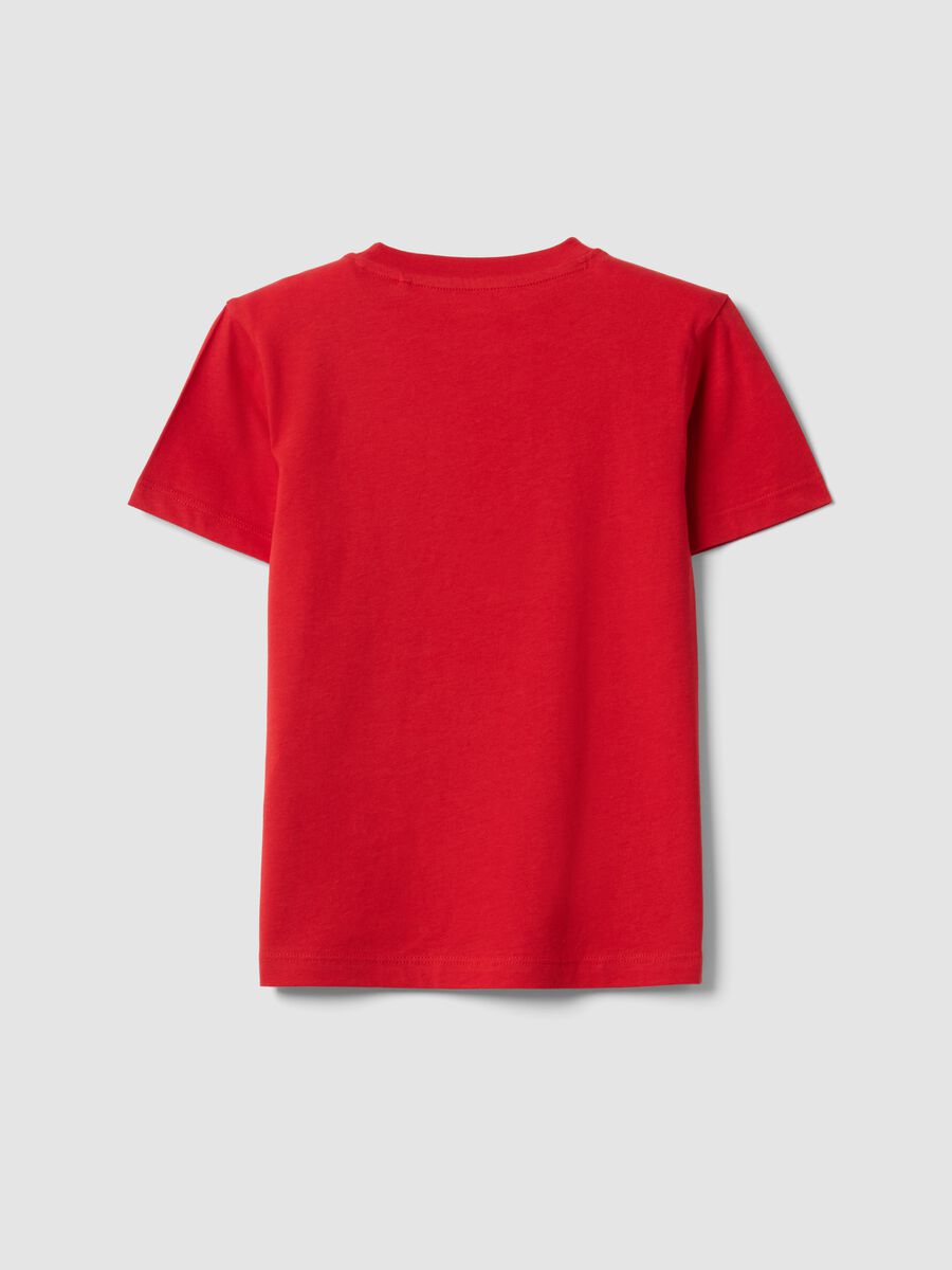 Red pure cotton kids&rsquo; T-shirt, regular fit_1