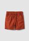 Orange pure cotton boys&rsquo; shorts, regular fit, with drawstring_0