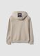 Beige cotton-blend hoodie with logo for boys_2