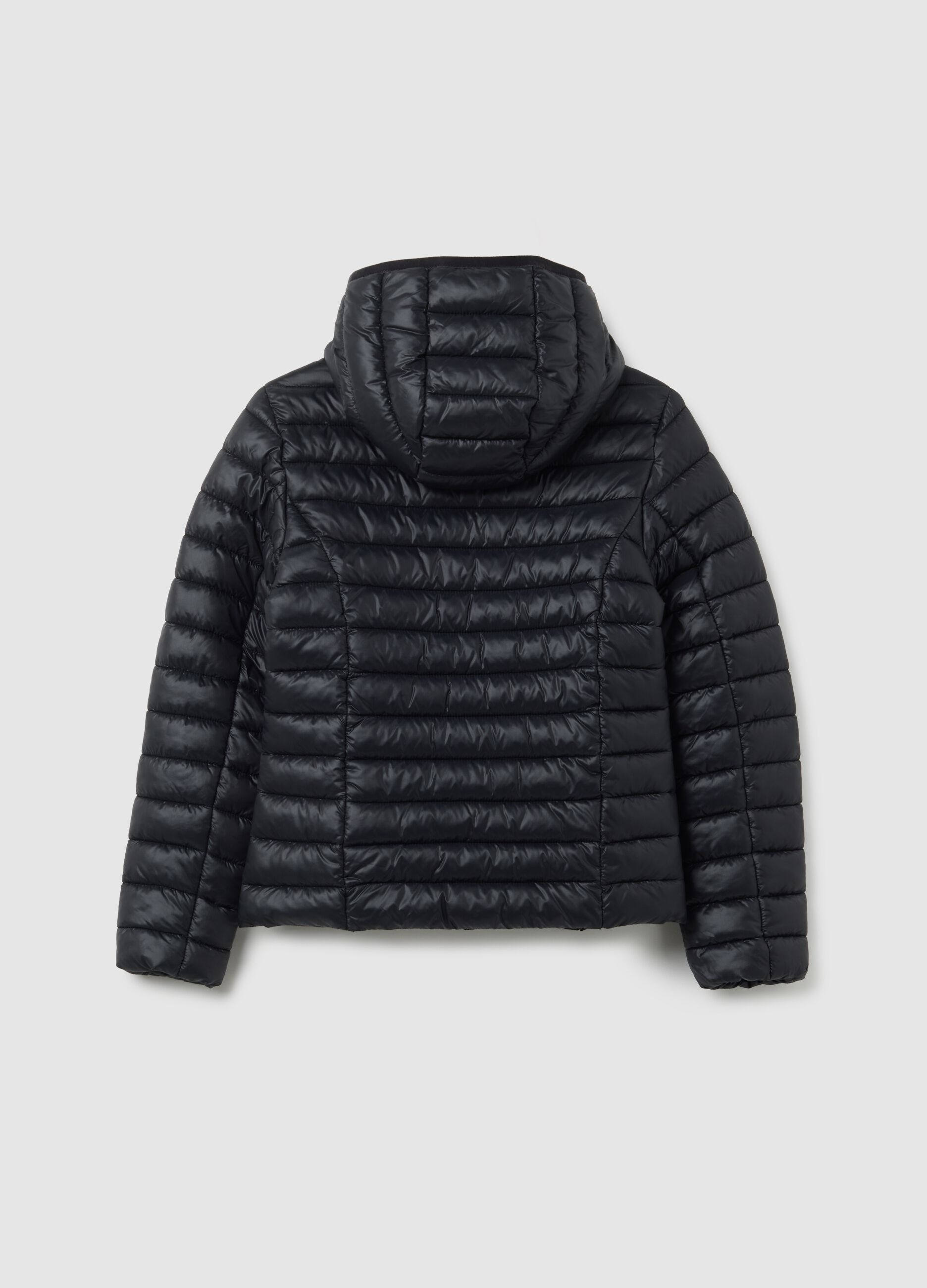 Girls' black regular-fit jacket