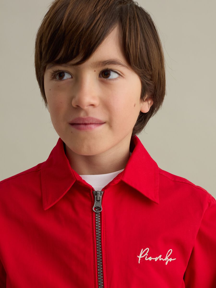 Cotton jacket with logo embroidery and "Team Club Member" patch_2