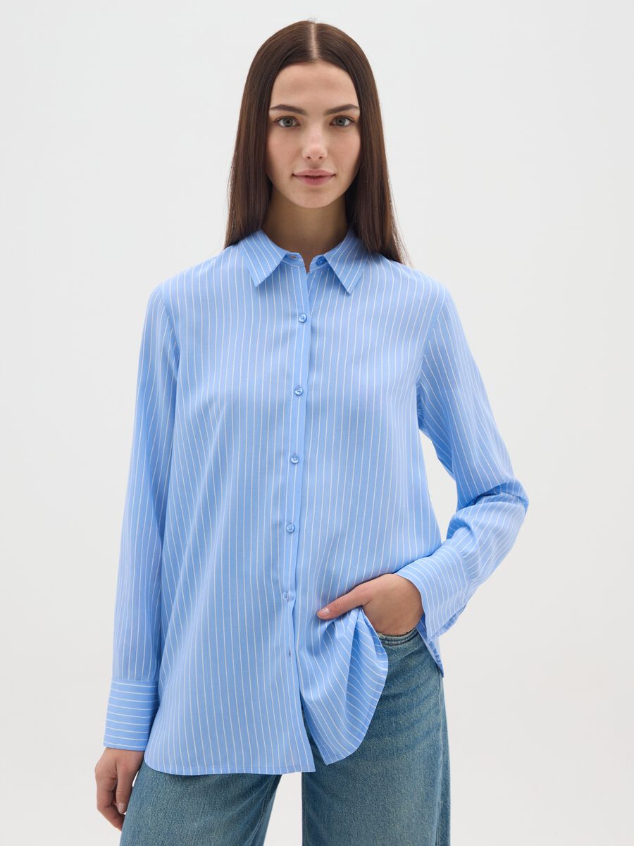 Multicolour Striped Blouse Regular Fit_0