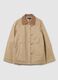 Short jacket with collar in corduroy_4