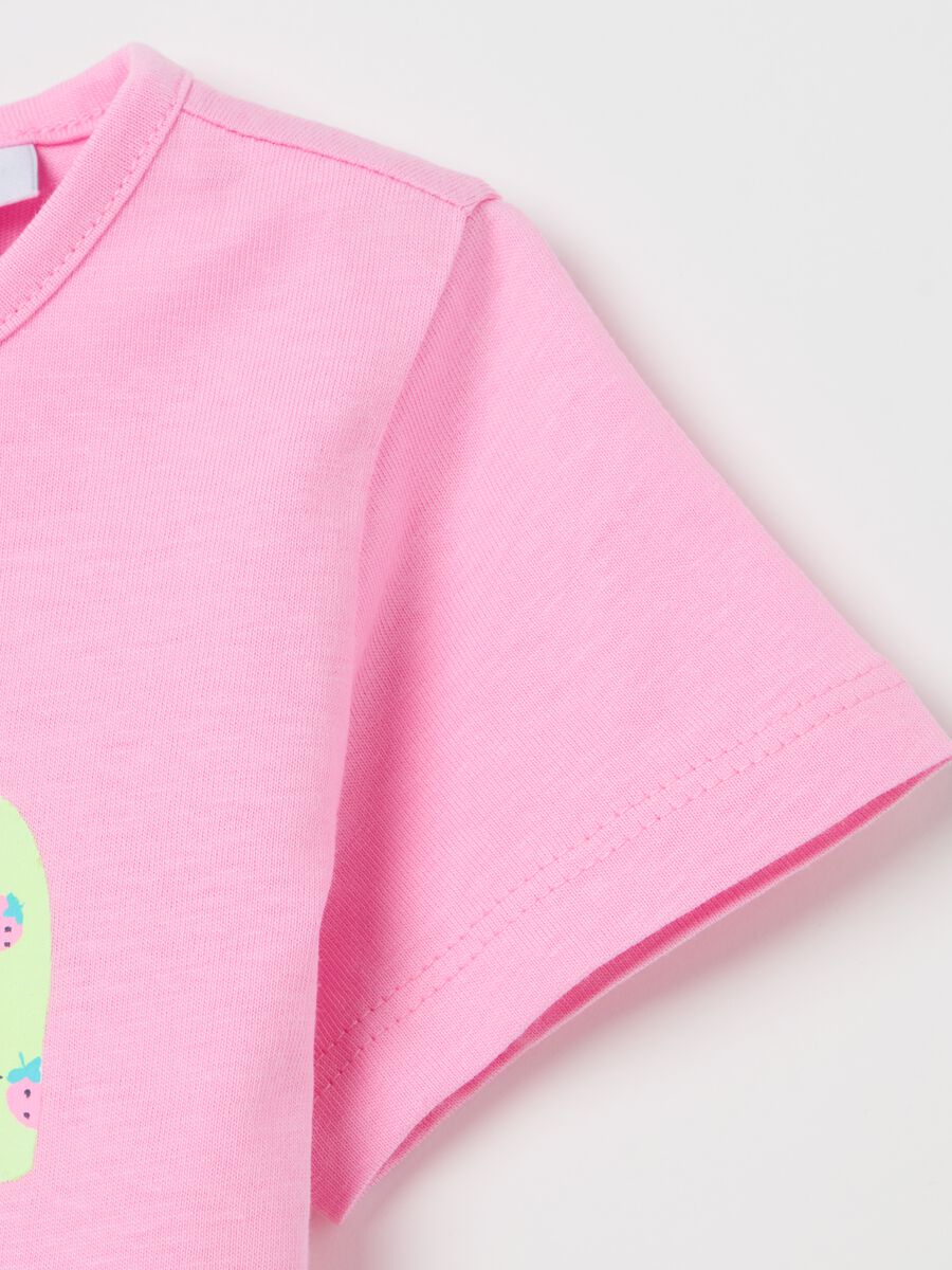 T-shirt in cotone con stampa _2