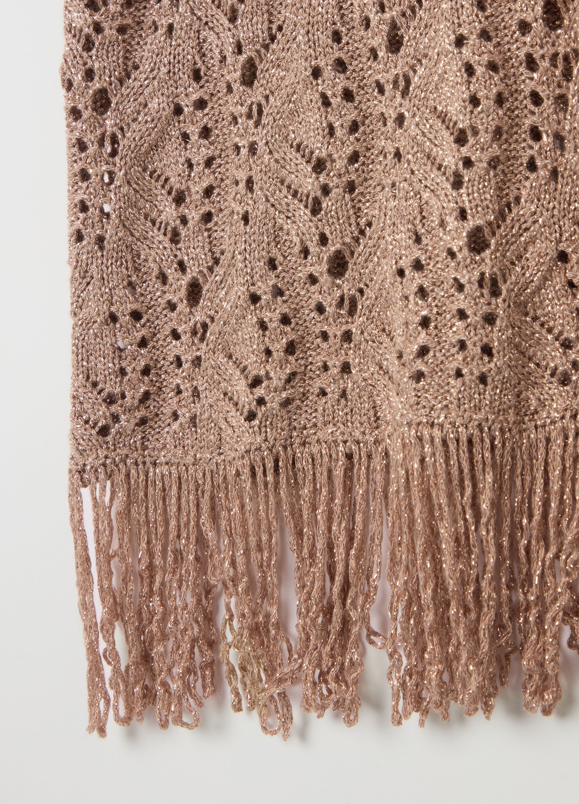 Lurex tank top with fringes