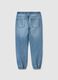 Boys' blue stretch cotton blend relaxed fit jeans_4