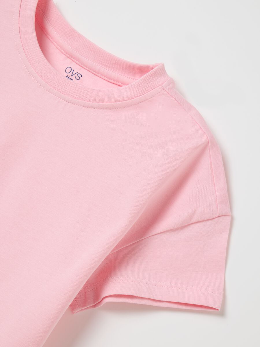 Pink T-shirt with fish print for girls_2