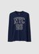 Blue organic cotton graphic print T-shirt for boys_3
