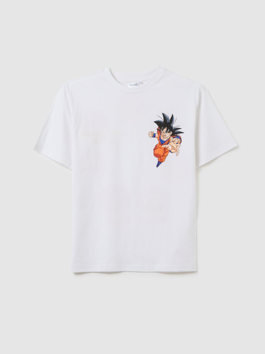 T-shirt da bambino in puro cotone bianca regular fit con stampa_3