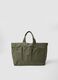 Green pure cotton sports bag with external pockets_1