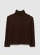 Brown turtleneck jumper with regular fit_4