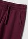 Purple regular-fit fleece joggers in pure cotton_2