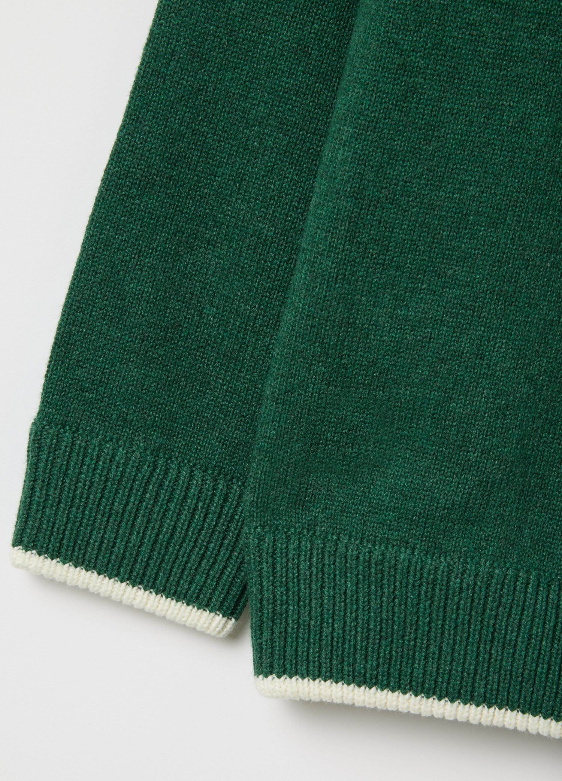 Kids' green oversized pure cotton jumper
