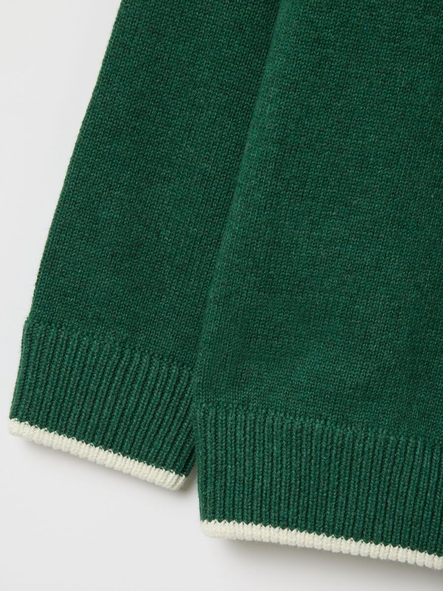 Kids' green oversized pure cotton jumper_3