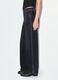 Black pure cotton wide-leg jeans with studs_3