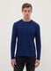 Blue long-sleeve T-shirt in pure cotton, regular fit_1