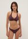 Purple braided triangle bikini top in stretch fabric_1