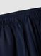 Blue pure linen drawstring trousers, straight fit_5