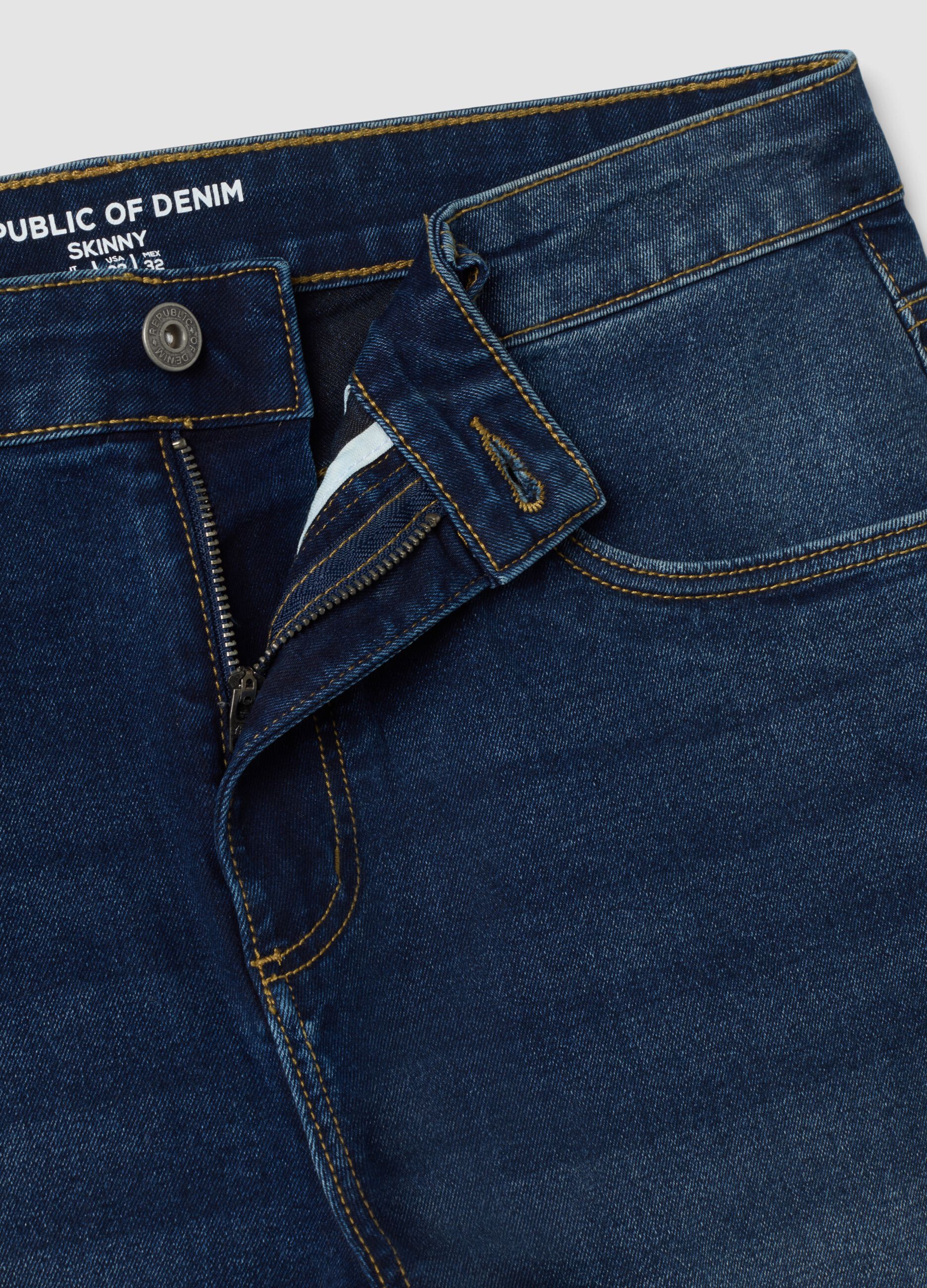 skinny-fit stretch cotton denim jeans