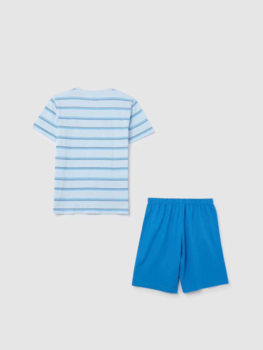 Light blue cotton pyjamas with print_1