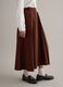 Long brown pure cotton skirt regular fit_3