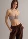 Brown bandeau bikini top in stretchy fabric_3