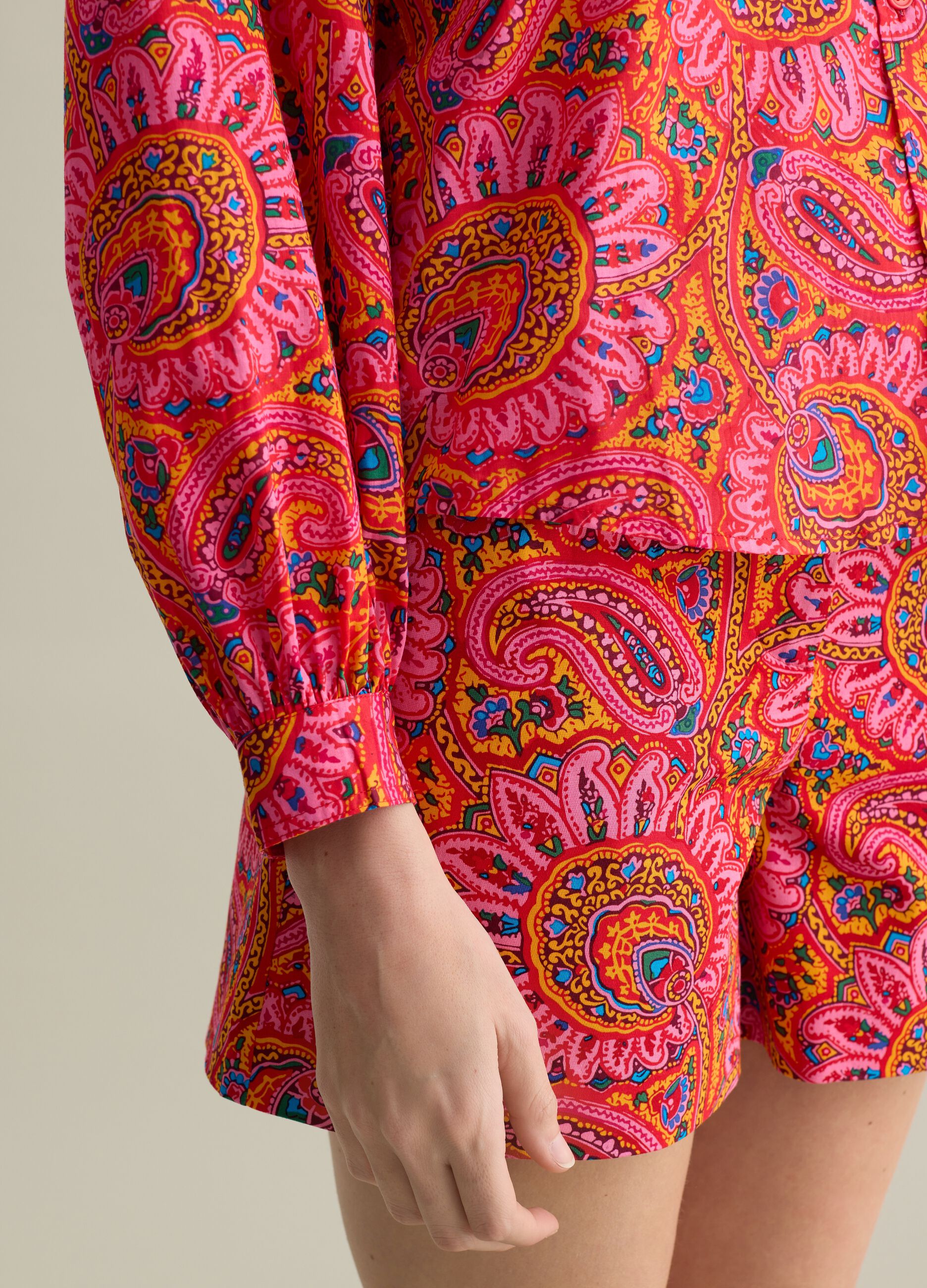 Shirt with paisley print