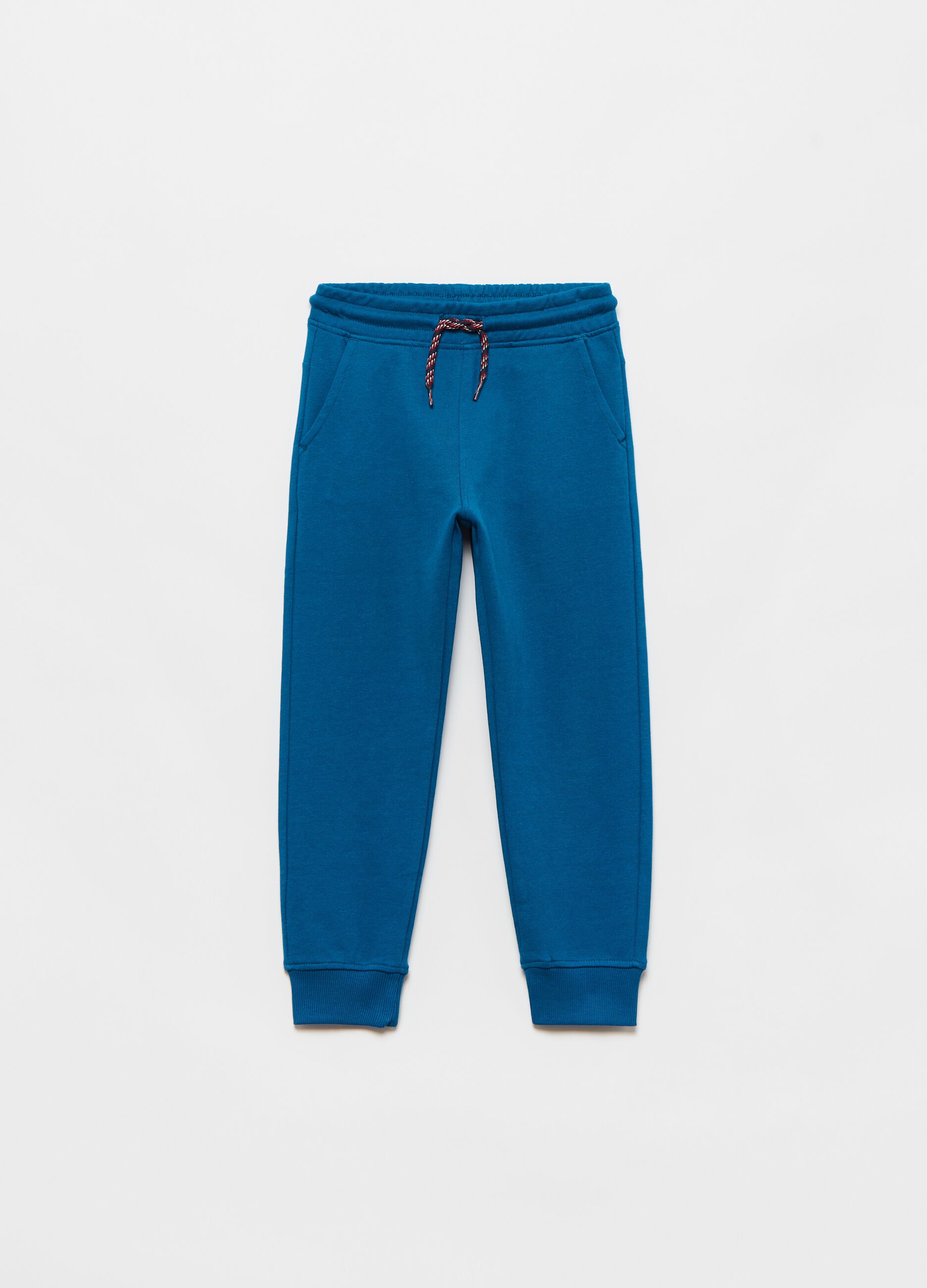 French terry joggers with drawstring
