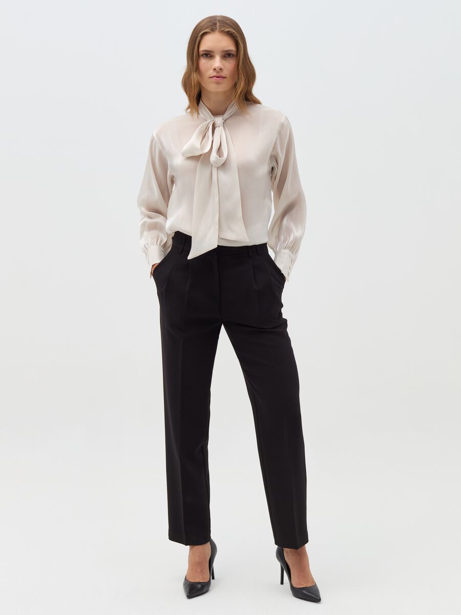 Shirt with bow foulard_1
