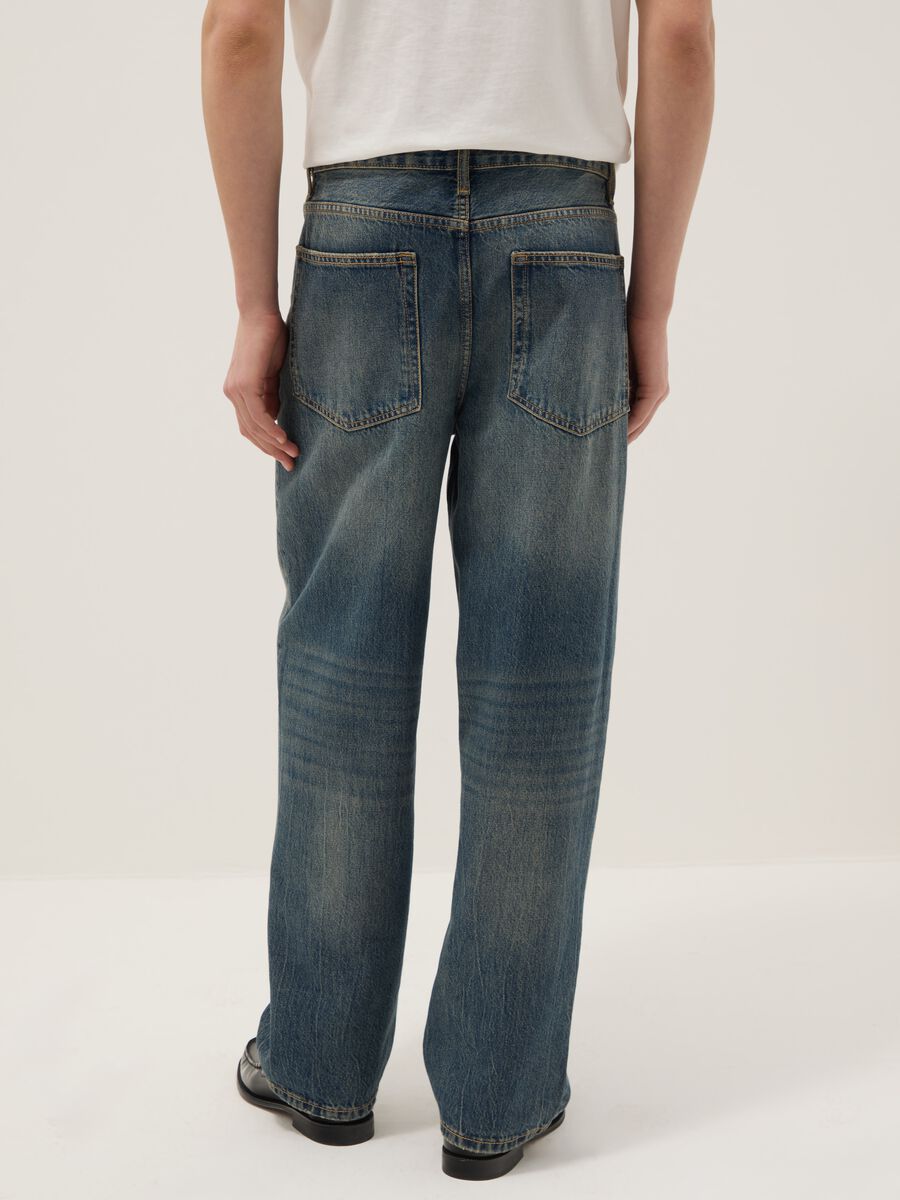 Jeans baggy blu in puro cotone_2